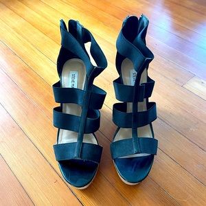 Steve Madden Strappy Wedge Heels Size 10 - worn once